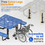 Metal Picnic Table - Square Punched Metal - 46 in - Blue