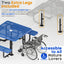 Metal Picnic Table - Square Expanded Metal - 46 in - Blue