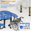 Metal Picnic Table - Round Punched Metal - 46 in - Blue
