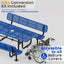 Metal Picnic Table - Rectangle Expanded Metal - 6ft - Blue - With Backrest