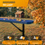 Heavy-Duty Outdoor Bench - Expanded Metal - 6ft - Surface - No Back - Blue