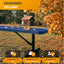 Heavy-Duty Outdoor Bench - Expanded Metal - 8ft - Portable - Blue