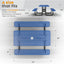 Metal Picnic Table - Rectangle Punched Metal - 6ft - Blue