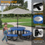 Kids Picnic Table - Round Expanded Metal - 38 in - Blue