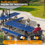 Metal Picnic Table - Rectangle Expanded Metal - 8ft - Blue