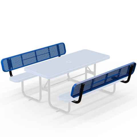 Backrests For Rectangular Picnic Tables - 6ft - Blue - 2 pcs
