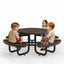 Kids Picnic Table - Round Expanded Metal - 38 in - Brown