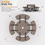 Kids Picnic Table - Round Expanded Metal - 38 in - Brown