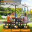 Kids Picnic Table - Round Expanded Metal - 38 in - Brown