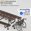 Metal Picnic Table - Rectangle Expanded Metal - 6ft - Brown - ADA Compliant