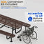 Metal Picnic Table - Rectangle Expanded Metal - 8ft - Brown - ADA Compliant
