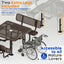 Metal Picnic Table - Square Expanded Metal - 46 in - Brown - With Backrest - ADA Compliant
