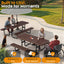 Metal Picnic Table - Rectangle Expanded Metal - 6ft - Brown - ADA Compliant
