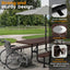 Metal Picnic Table - Rectangle Expanded Metal - 8ft - Brown - ADA Compliant