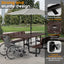 Metal Picnic Table - Rectangle Expanded Metal - 6ft - Brown - With Backrest - ADA Compliant