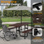 Metal Picnic Table - Rectangle Expanded Metal - 6ft - Brown - ADA Compliant