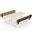 Backrests For Rectangular Picnic Tables - 6ft - Brown - 2 pcs