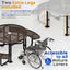 Metal Picnic Table - Round Expanded Metal - 46 in - Brown - ADA Compliant