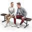 Heavy-Duty Outdoor Bench - Expanded Metal - 6ft - Portable - No Back - Brown