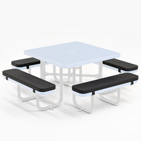Cushions For Square Picnic Tables - 46 in - Black - 4 pcs