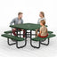 Metal Picnic Table - Square Punched Metal - 46 in - Green