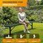 Heavy-Duty Outdoor Bench - Expanded Metal - 8ft - Inground - Green