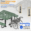 Metal Picnic Table - Square Punched Metal - 46 in - Green