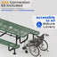 Metal Picnic Table - Rectangle Punched Metal - 6ft - Green