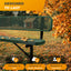 Heavy-Duty Outdoor Bench - Expanded Metal - 4ft - Surface - Green - With Backrest