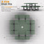 Metal Picnic Table - Square Punched Metal - 46 in - Green