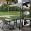 Metal Picnic Table - Rectangle Expanded Metal - 8ft - Green