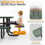 Metal Picnic Table - Square Punched Metal - 46 in - Green