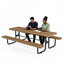 Metal Picnic Table - Rectangle Expanded Metal - 8ft - Brown - ADA Compliant