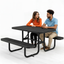 Metal Picnic Table - Rectangle Expanded Metal - 4ft - Black