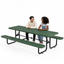 Metal Picnic Table - Rectangle Punched Metal - 8ft - Green - ADA Compliant
