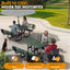 Metal Picnic Table - Rectangle Expanded Metal - 4ft - Green - Backrest - ADA Compliant