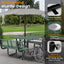 Metal Picnic Table - Rectangle Expanded Metal - 4ft - Green - Backrest - ADA Compliant