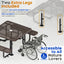 Metal Picnic Table - Round Expanded Metal - 46 in - Brown - ADA Compliant
