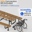 Metal Picnic Table - Rectangle Expanded Metal - 6ft - Brown