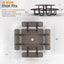 Metal Picnic Table - Round Expanded Metal - 46 in - Brown - ADA Compliant