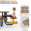 Metal Picnic Table - Square Expanded Metal - 46 in - Brown