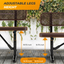 Heavy-Duty Outdoor Bench - Expanded Metal - 4ft - Portable - Brown - With Backrest