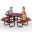 Metal Picnic Table - Square Punched Metal - 46 in - Red