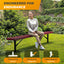 Heavy-Duty Outdoor Bench - Expanded Metal - 8ft - Inground - Red