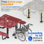 Metal Picnic Table - Square Expanded Metal - 46 in - Red