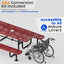 Metal Picnic Table - Rectangle Expanded Metal - 6ft - Red