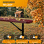 Heavy-Duty Outdoor Bench - Expanded Metal - 6ft - Surface - No Back - Red