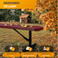 Heavy-Duty Outdoor Bench - Expanded Metal - 8ft - Portable - Red