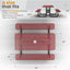 Metal Picnic Table - Rectangle Punched Metal - 6ft - Red
