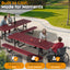 Metal Picnic Table - Rectangle Expanded Metal - 8ft - Red